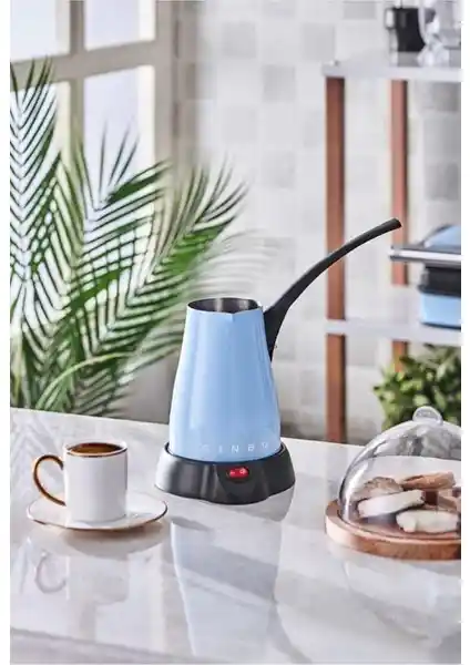 Sinbo SCM-2960 Marine Elektrikli Cezve Mavi Renkli Dayanıklı Tasarım ve Pratik Kullanım