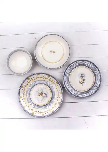 T. Concept Marianna 24 Parça Porselen Yemek Takımı Şık ve Dayanıklı Tasarım