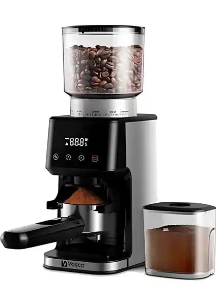 Vosco Dijital Espresso Kahve Değirmeni ve Öğütücü: Profesyonel Öğütme Deneyimi ve Şık Tasarım