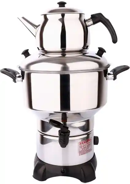 ALDENTE Süper Sade 6 Litre Semaver Çay Makinesi: Pratik ve Dayanıklı Kalabalık Kullanım İçin