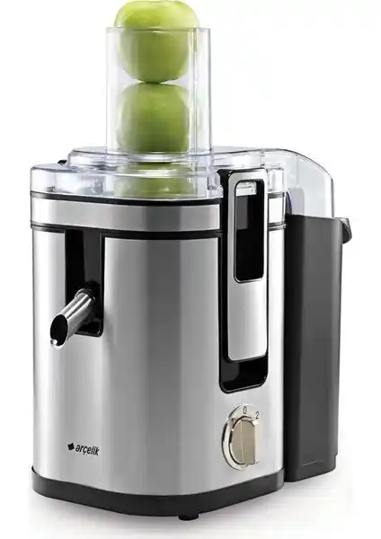 Arçelik K-1579 800W Tam Elma Inox Katı Meyve Sıkacağı: Yüksek Performans ve Şık Tasarım