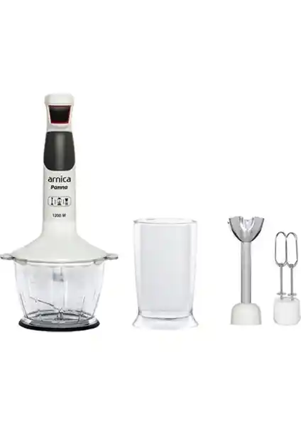 Arnica GH21561 Panna El Blender Set Beyaz: Güçlü Performans ve Estetik Tasarım