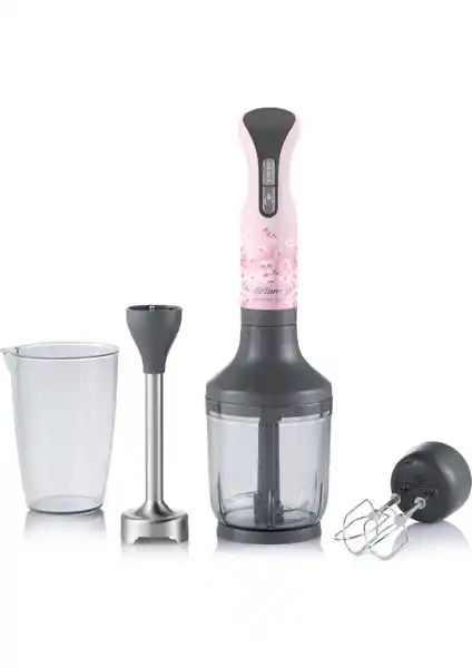 Arzum AR1087 Prostick 1500 El Blender Seti Kiraz Çiçeği Renkli Modern Tasarım ve Güçlü Performans