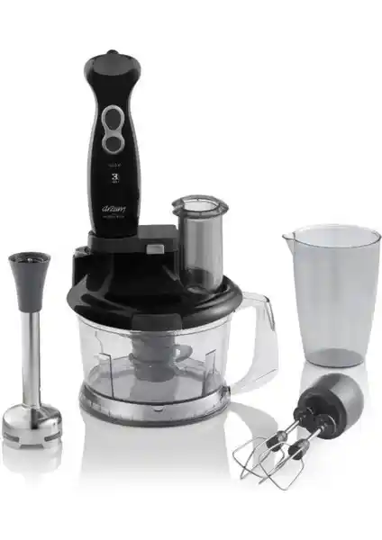 Arzum AR1118 Mixset Max Çok Fonksiyonlu Blender Seti Siyah Gelişmiş Mutfak Aleti