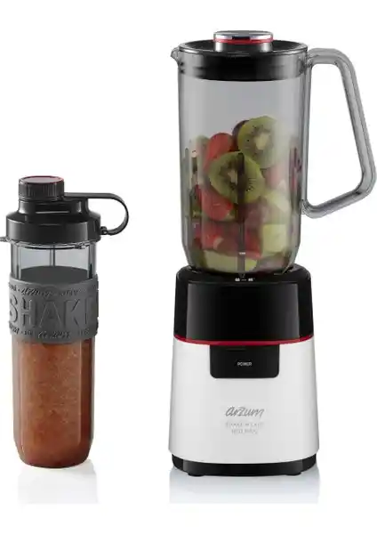 Arzum AR1174-B Shake'N Take Neo Maxı Sürahi Blender Beyaz Güç ve Estetiğin Birleşimi