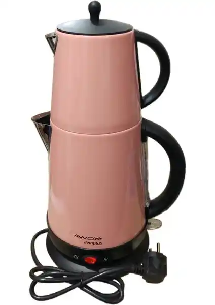 Awox Demplus Çelik Çay Makinesi Pembe: Modern Tasarım ve İşlevselliğin Birleşimi