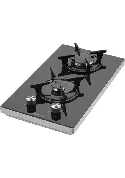 Eminçelik Ec-Sü 4120 Bg30 Siyah Cam Domino Setüstü Ocak ile Modern ve Fonksiyonel Mutfak Tasarımı
