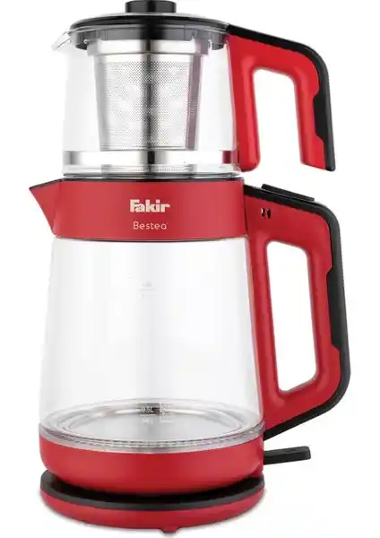 Fakir Bestea Çay Makinesi Kırmızı Siyah Modern Tasarım ve Fonksiyonellik Özellikleri