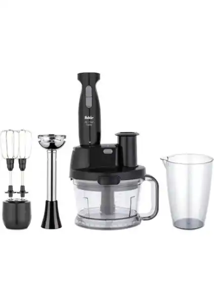 Fakir Mr.chef Trella Siyah 1000 W Çok Fonksiyonlu Blender Seti İyi Performans ve Dayanıklılık