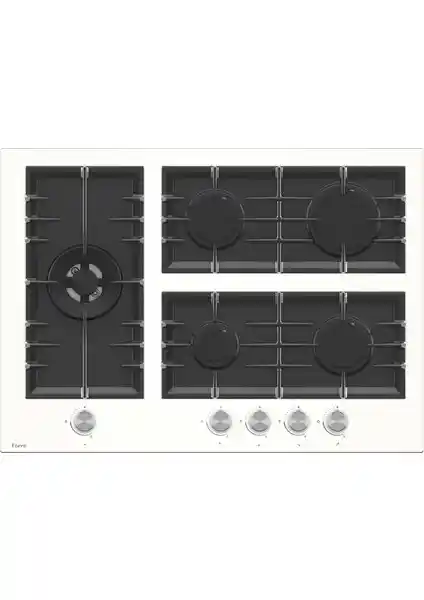 Ferre Bl 136 Beyaz Cam Ankastre Ocak Modern ve Güvenli Mutfak Tasarımı İçin Uygun