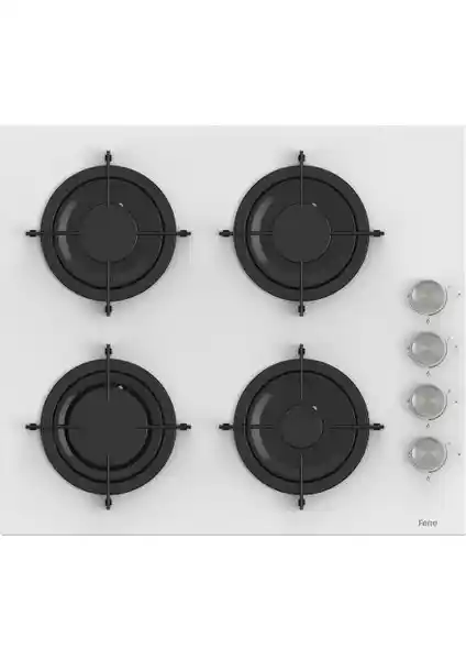 Ferre CS206 Beyaz Cam Ocak Modern Mutfaklar İçin Güvenli ve Şık Tasarım