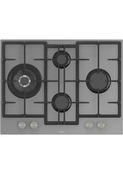 Ferre ED078 67 cm Döküm Izgönden Düğmeli Gri Cam Ocak Modern ve Güvenli Mutfak Seçeneği