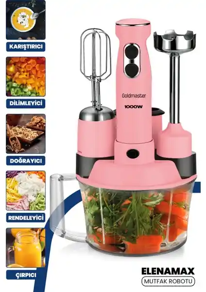 Goldmaster GM-7239 1000W Çok Fonksiyonlu Mutfak Robotu ile Hızlı ve Pratik Yemek Hazırlığı