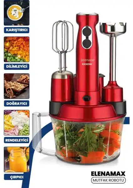 Goldmaster GM-7239 1000W Çok Fonksiyonlu Mutfak Robotu İncelemesi ve Özellikleri