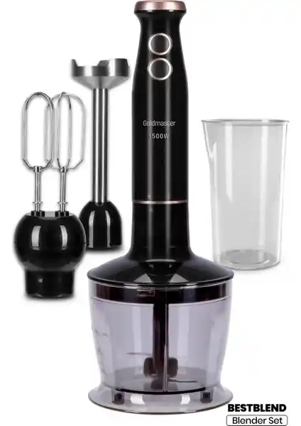 Goldmaster GM7271 Bestblend 1500 Watt Çok Fonksiyonlu Paslanmaz Çelik Blender Seti