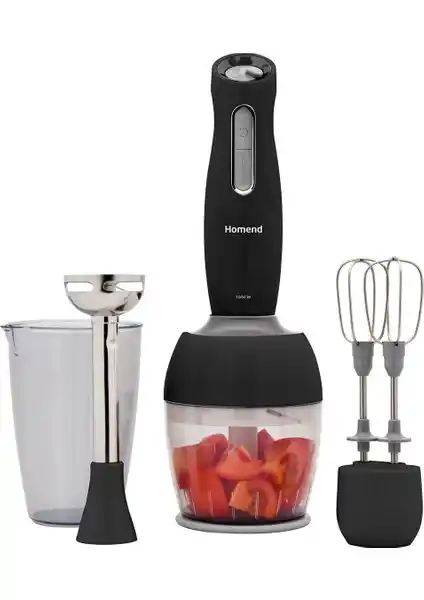 Homend Handmaid 1908H Blender Set Siyah Gri: Güçlü ve Çok Fonksiyonlu Mutfak Aleti