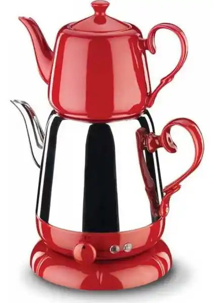 Korkmaz Nosta Inox Kırmızı Elektrikli Çaydanlık: Modern Tasarım ve Kullanışlı Özellikler