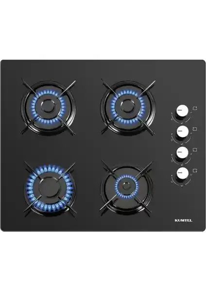 Kumtel Siyah Cam Set Üstü Ocak KO-40 TSHDF: Modern ve Güvenli Mutfak İçin Şık Tasarım