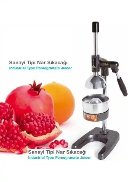 Özlem Sanayi Kollu Meyve Presi Portakal Nar Sıkma Makinası Dayanıklı ve Kullanışlı Tasarım