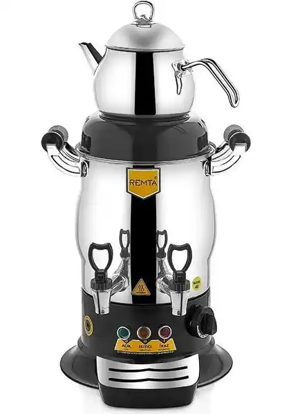 Remta Mini Çift Demlikli Çay Makinası 5 Litre Güçlü ve Dayanıklı Çay Demleme Cihazı