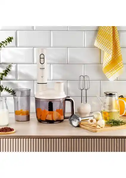 Schafer Chef Blend Mega Blender Set-Krem: Çok Fonksiyonlu Güçlü Mutfak Aleti