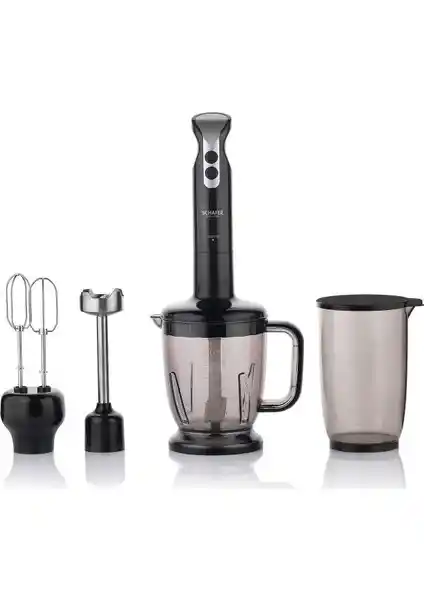 Schafer Meister Mega 11 Parça Blender Seti Siyah Günlük Mutfak Kullanımı İçin Çok Fonksiyonlu Alet