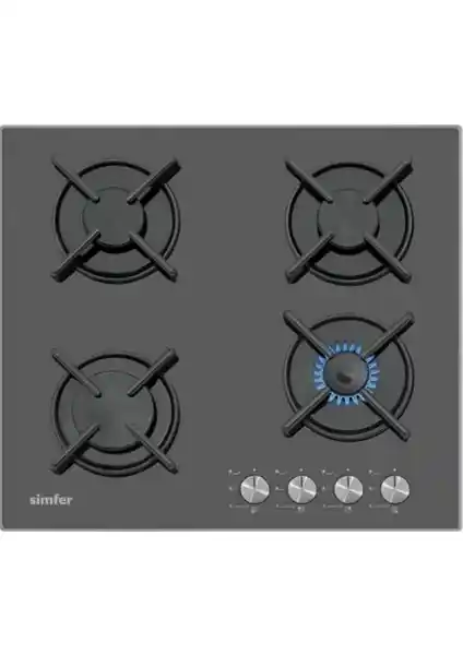 Simfer 3031-NG 4G Siyah Cam Ocak Modern Mutfaklar İçin Şık ve Fonksiyonel Tasarım