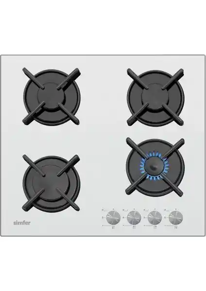 Simfer 3036 Dg Gaz Emniyetli Beyaz Cam Setüstü Ocağın Özellikleri ve Kullanım Yönergeleri