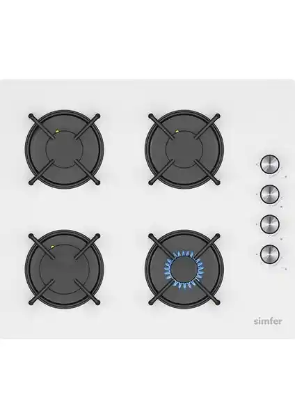 Simfer 3048 Beyaz Klasik Ankastre Cam Ocak: Güvenli ve Estetik Modern Mutfak Çözümü