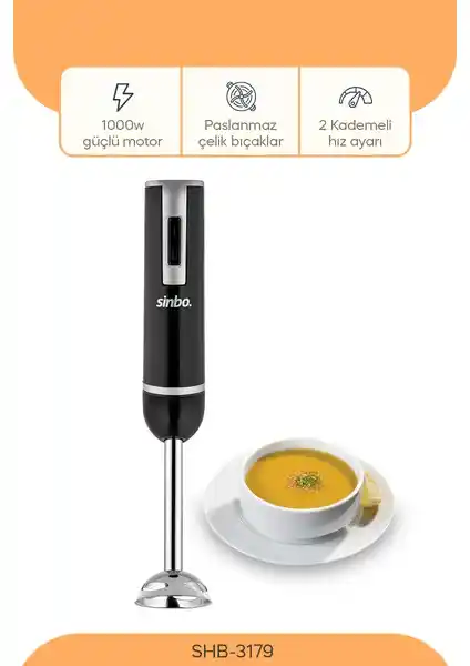 Sinbo SHB3179 El Blender İncelemesi: Günlük Mutfağınız İçin Uygun ve Pratik Çözüm