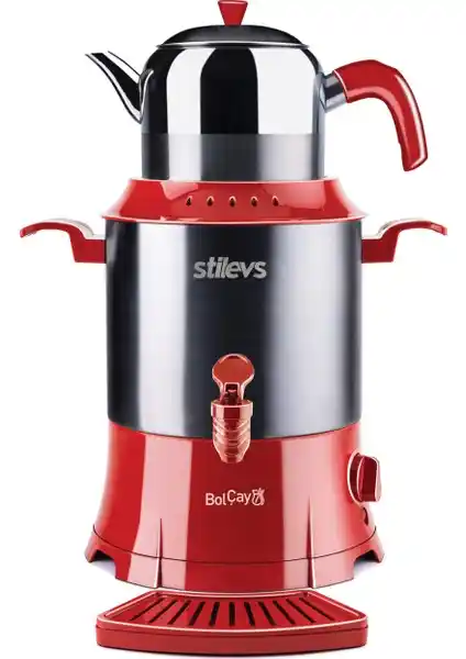 Stilevs Çelik Lux Semaver Kırmızı: Modern Tasarım ve Geniş Kapasiteyle Mutfakta Pratiklik