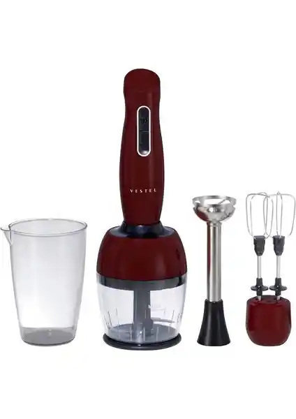 Vestel Retro Bordo El Blender Seti: Güçlü Performans ve Şık Tasarım Bir Arada
