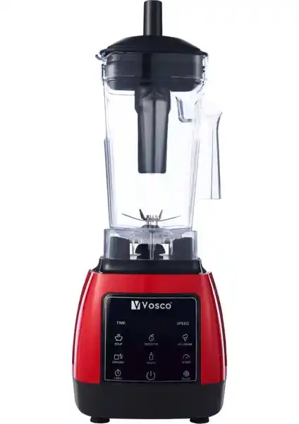 Vosco Home Pro Blender 1600W 2L Kırmızı Güçlü ve Çok Fonksiyonlu Mutfak Aleti