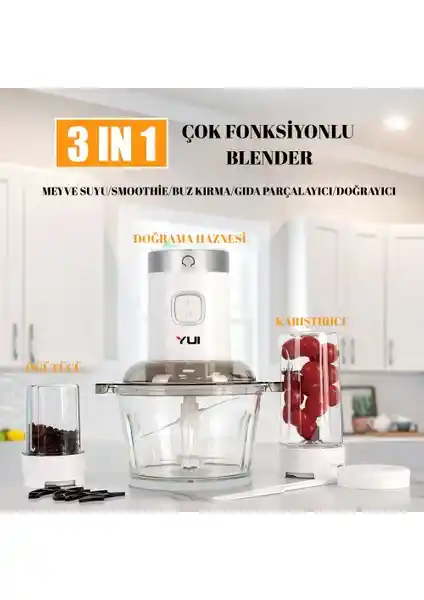 Yui M-2001 3'ü 1 Arada Rondo Seti: Güçlü, Şık ve Çok Fonksiyonlu Mutfak Yardımcısı