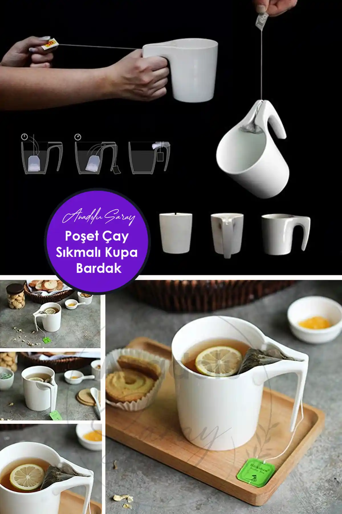 Anadolu Saray Tasarımı Seramik Kupa Sıcak İçecekler İçin Pratik ve Dayanıklı