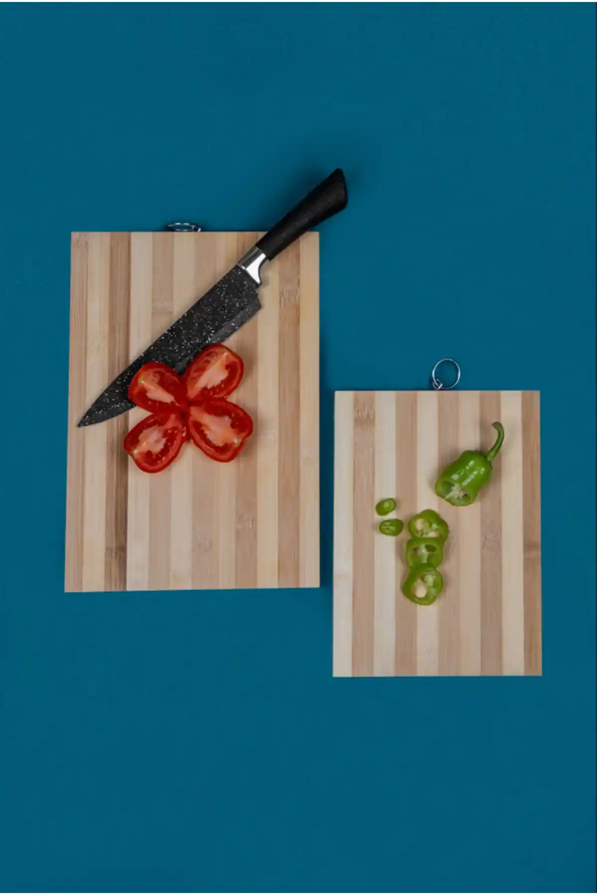 Çavdar Group Bambu Antibakteriyel 2'li Çizgili Kesme Tahtası: Modern ve Dayanıklı Mutfak Gereçleri