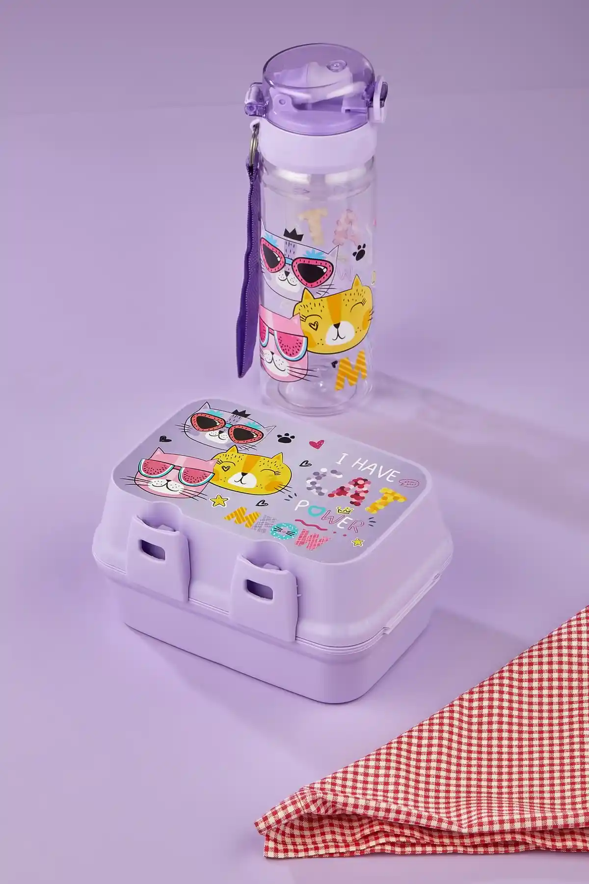 Çocuklar İçin Çok Bölmeli ve Pipetli Matara ile Pratik Beslenme Seti