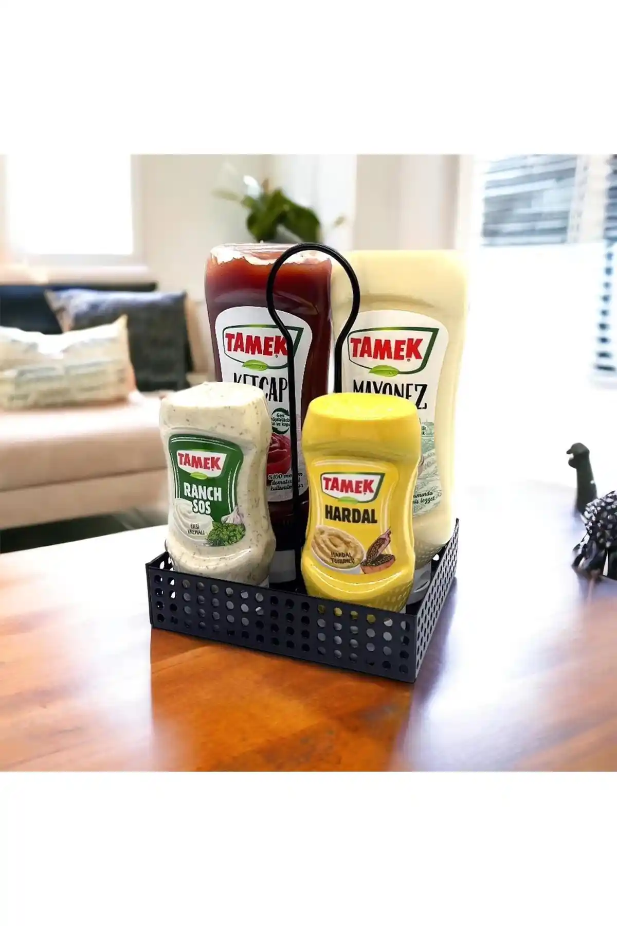Decorelax Metal Ketçap ve Sosluk: Dayanıklı ve Estetik Masa Düzenleyici Çözüm