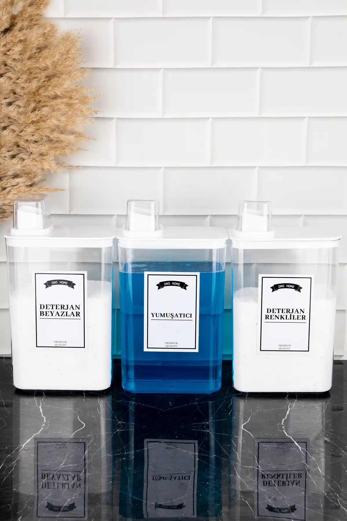 DNS HOME 3'lü Deterjan Saklama Kabı Seti: Dayanıklı ve Pratik Temizlik Çözümü