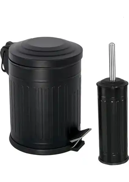 Eforeca Vintage 2'li Siyah Banyo Seti Estetik ve Dayanıklı Tasarımıyla Modern Dekorasyonlara Uygun