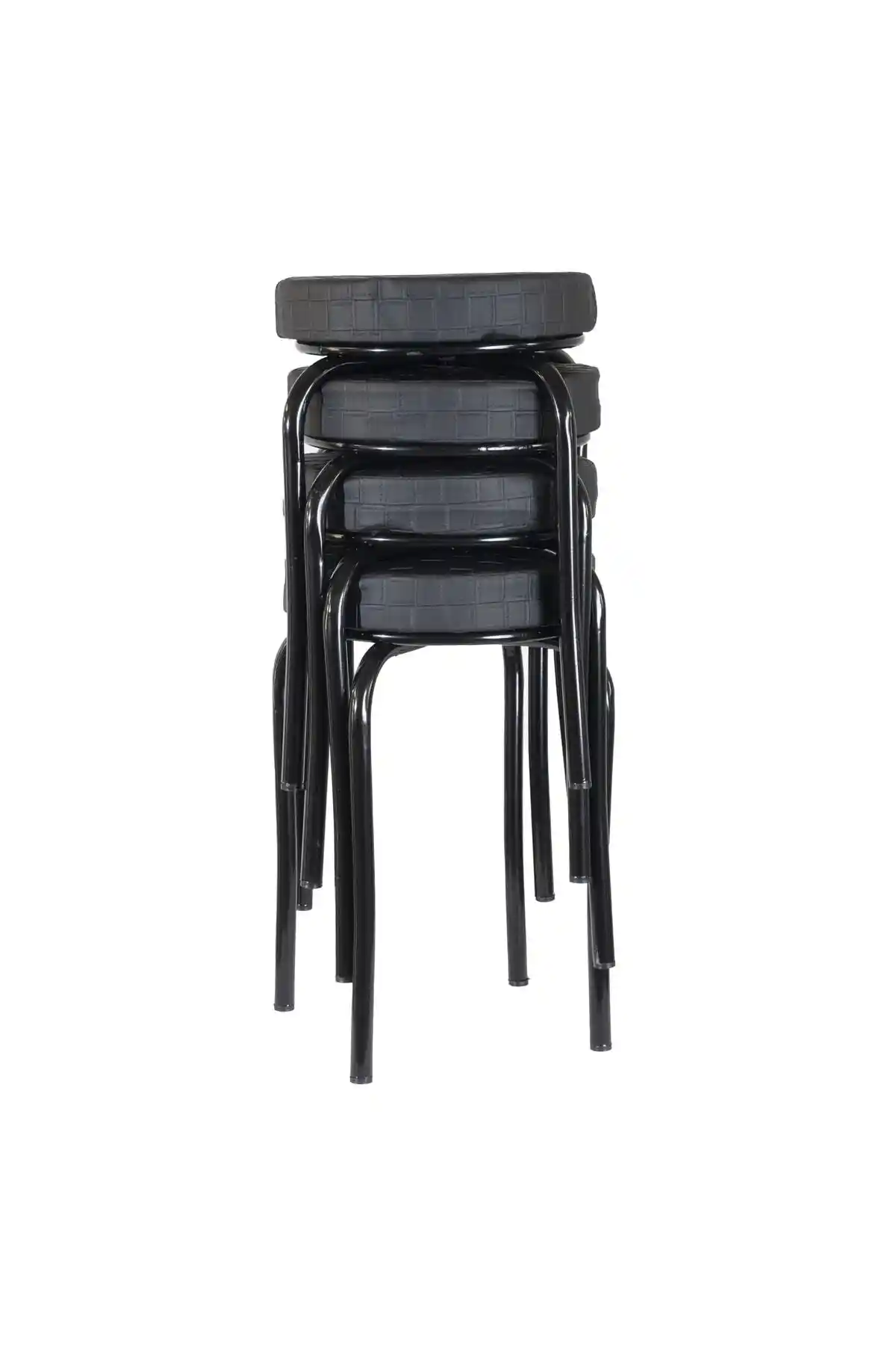 Ekipmetal Siyah Demir Ayaklı Deri 4'lü Mutfak ve Balkon Taburesi Özellikleri ve Kullanım Avantajları