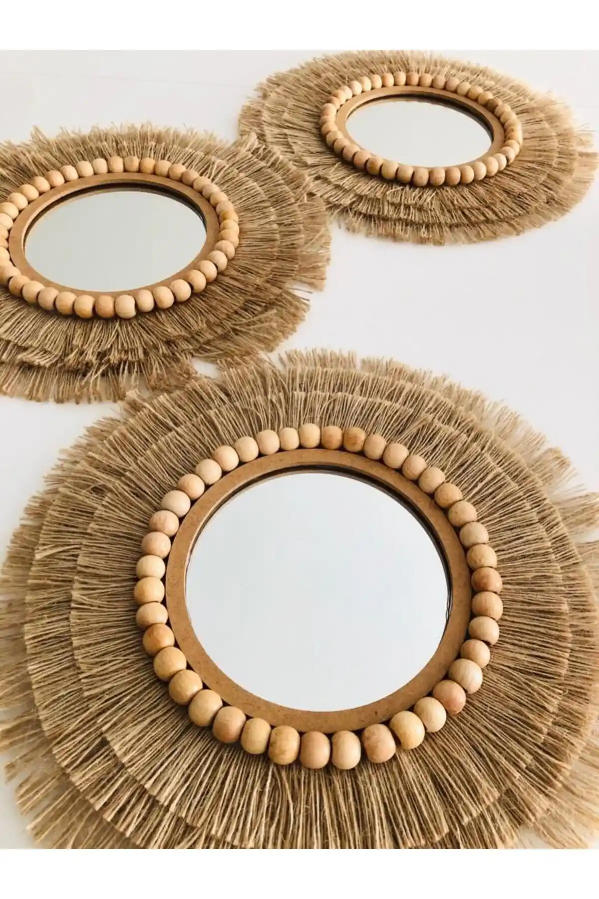 El Yapımı Jüt Aynası: Doğal ve Şık Dekorasyon Unsuru