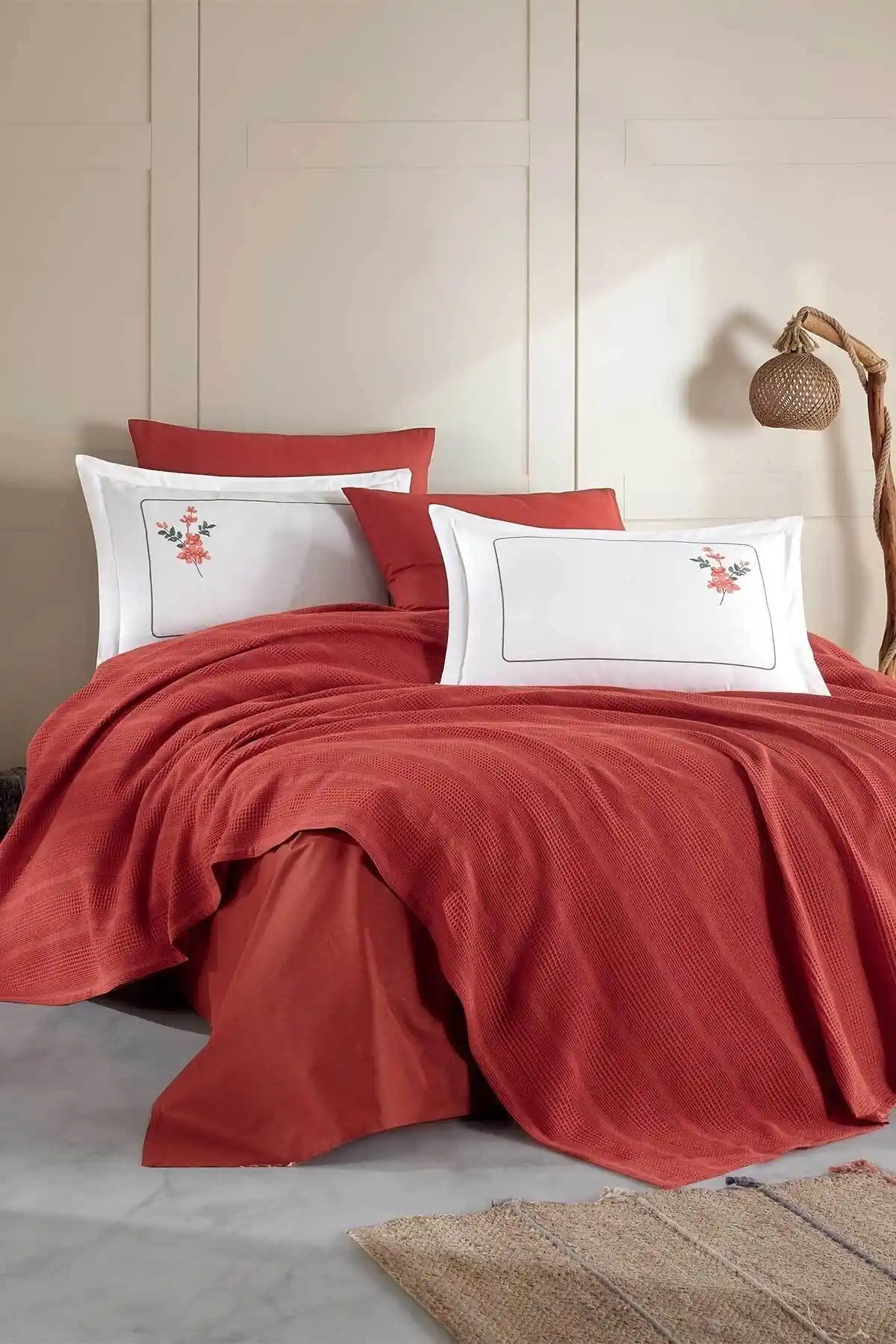 Elart Pamuk Pike Seti Çift Kişilik 6 Parça Yatak Takımı Estetik ve Konfor Sağlar