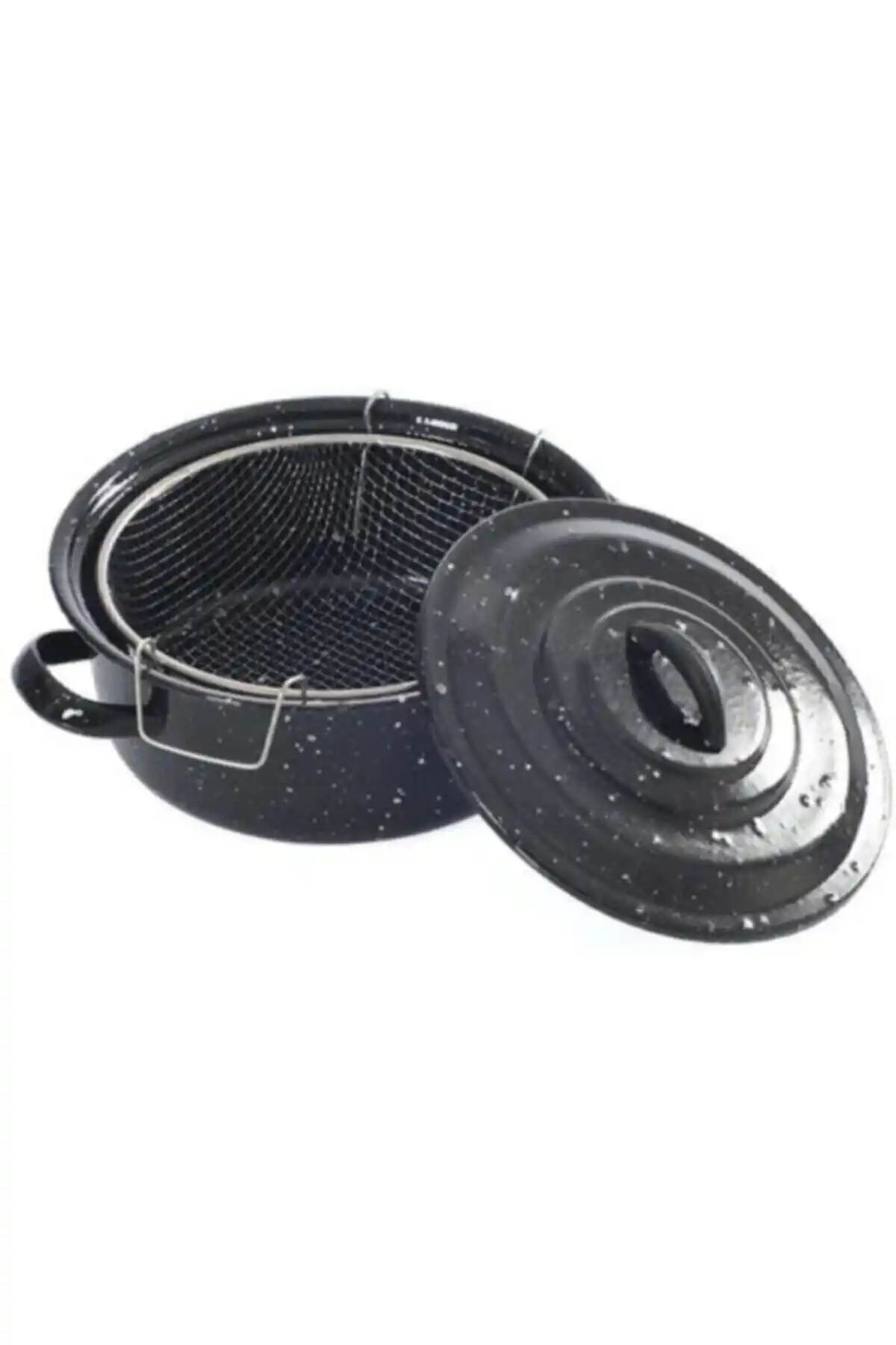 Essen Siyah Kapaklı Emaye Kızartma Tenceresi: Dayanıklı ve Pratik Mutfak Gereciği