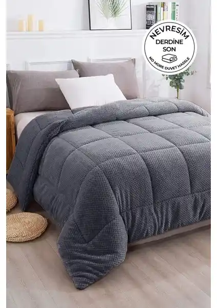 Evlen Home Collection Ultra Yüksek Çift Taraflı Wellsoft Peluş Yorgan: Çok Mevsim Kullanım ve Estetik Tasarım