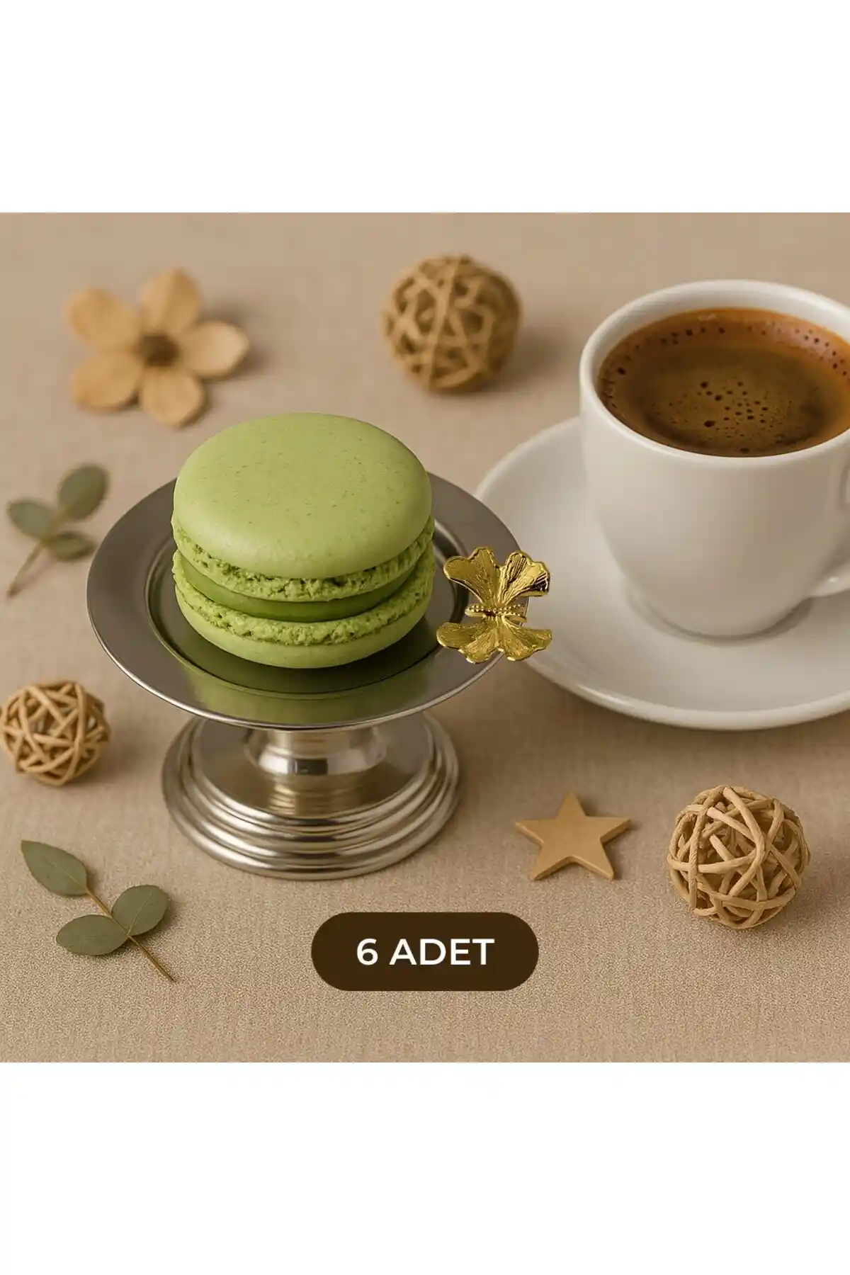 Fiyakalı Ürünler Atölyesi 6'lı Kelebekli Gümsü Makaronluk ve Sunumluk Seti