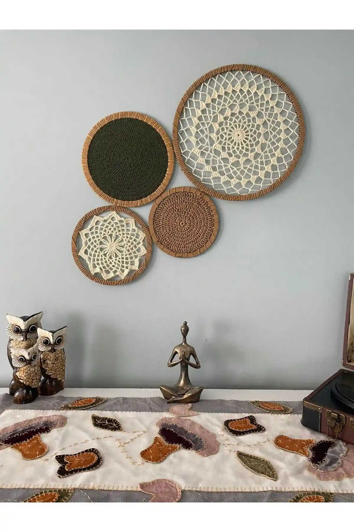 Genel Markalar Renkli Dörtlü Bohem Duvar Dekoru: Modern ve Şık Mekanlar İçin Estetik Seçenekler