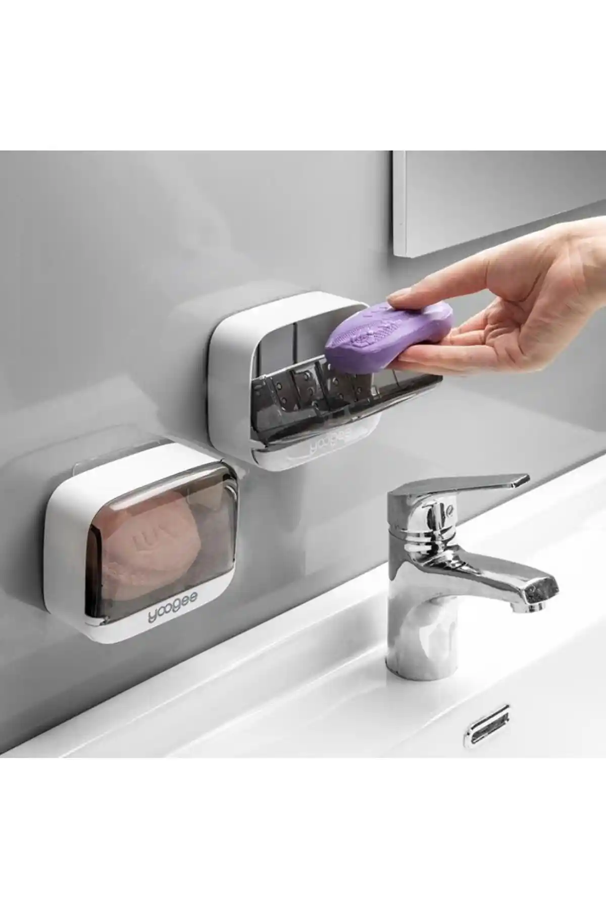 Hayveys Kare Duvara Monte Kapaklı Sabunluk Modern Tasarım ve Dayanıklılık Özellikleriyle