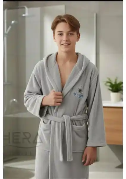 Hera Textile Pamuklu Genç Çocuk Kapüşonlu ve Kemerli Bornozları Detaylı İnceleme