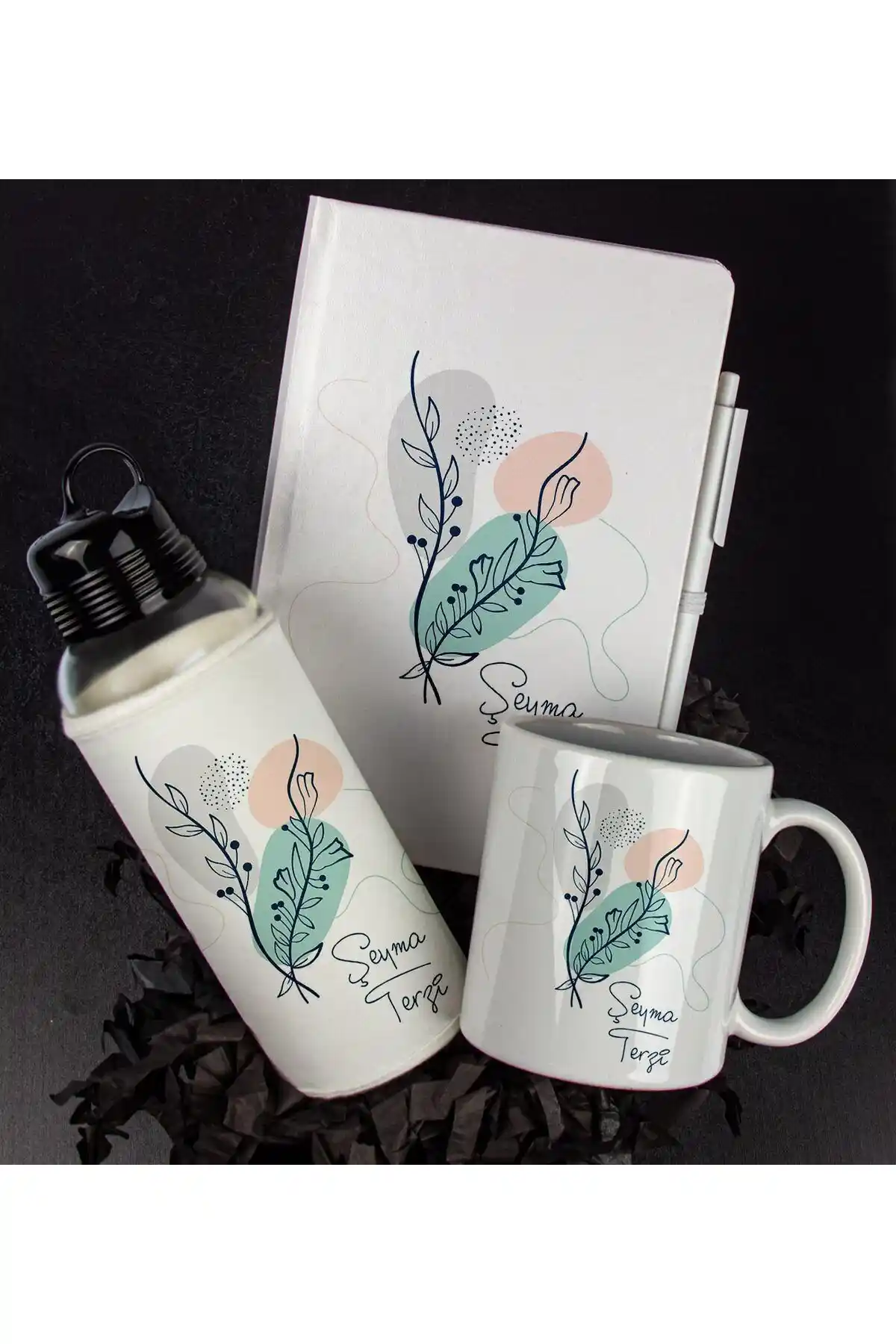 Kişiye Özel Tasarım Hediye Seti: Kupa, Defter, Kalem ve Matara ile Şıklık ve Fonksiyonellik